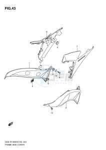 GSX-R1000 (E2) drawing FRAME SIDE COVER (MODEL K9)