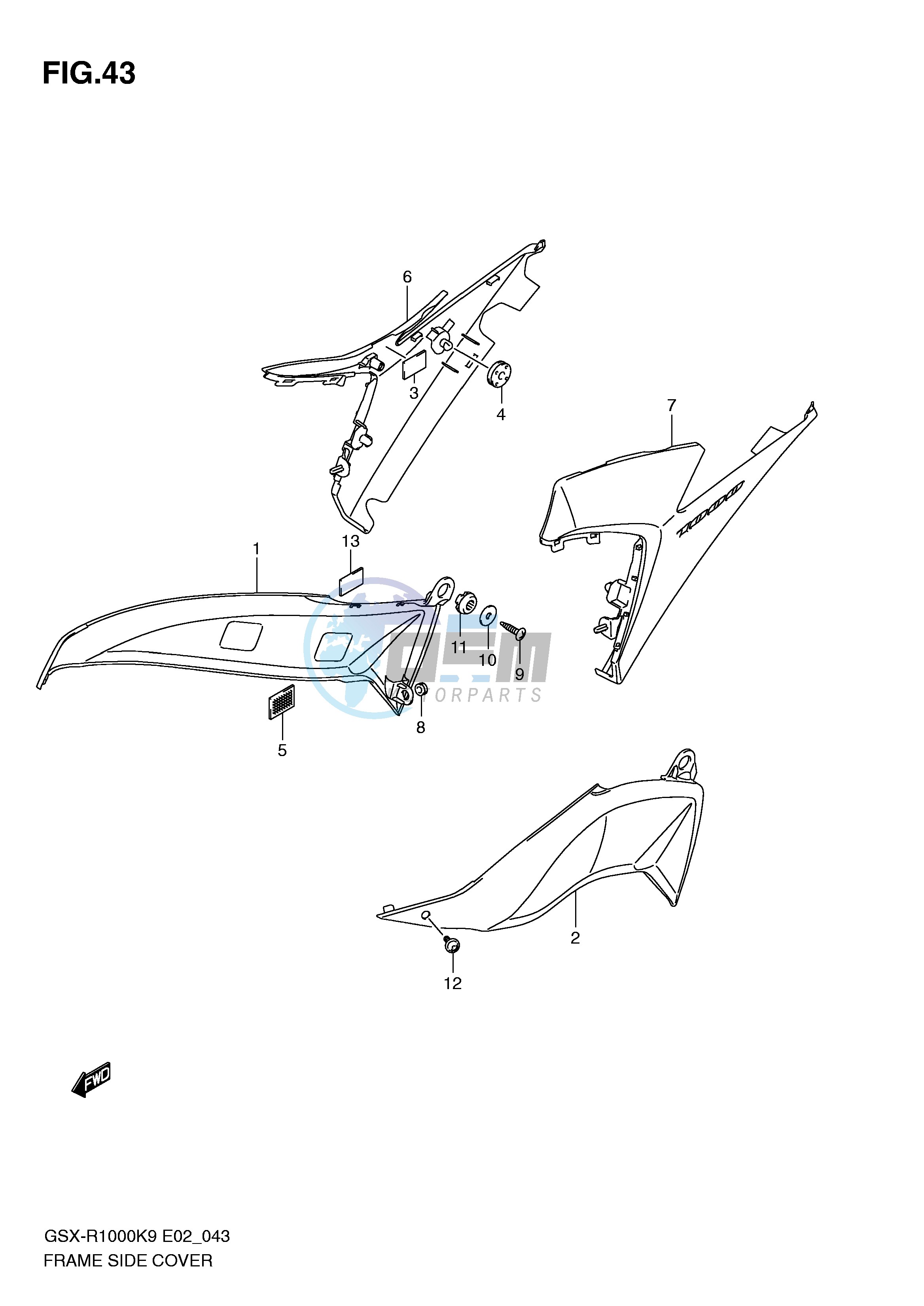 FRAME SIDE COVER (MODEL K9)