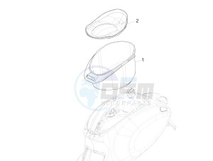 SPRINT 150 4T 3V IE ABS E3 (EMEA) drawing Helmet housing - Undersaddle