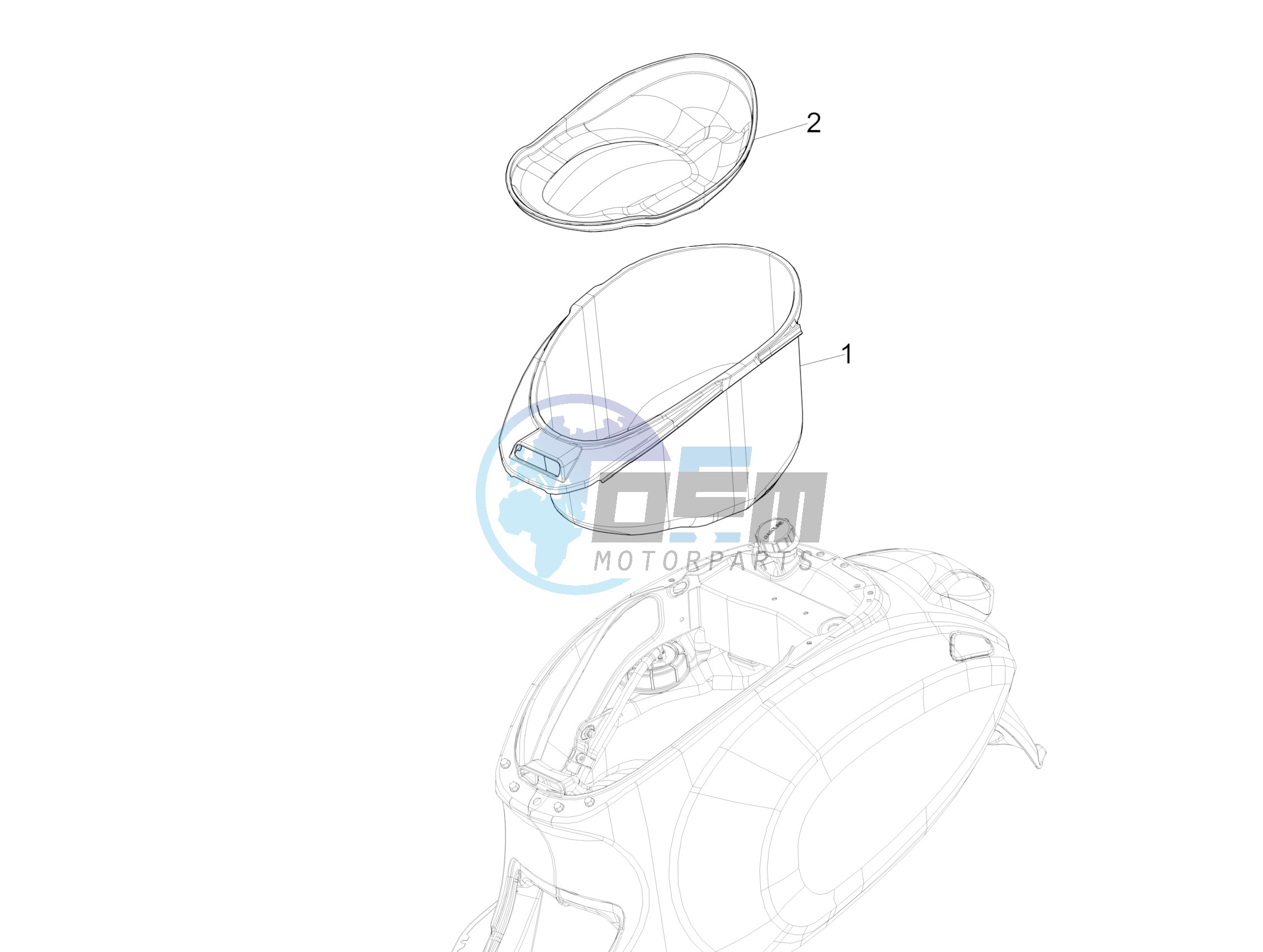 Helmet housing - Undersaddle