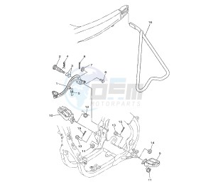 YZ F 450 drawing STAND AND FOOTREST