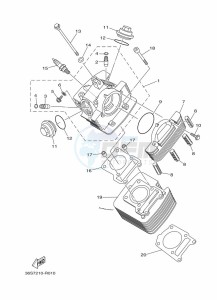 YBR125EGS YBR125G (43BM) drawing CYLINDER