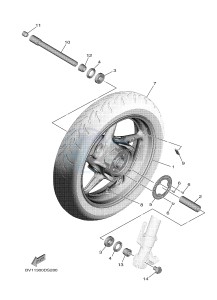 XP530E-A T-MAX (BV11) drawing FRONT WHEEL