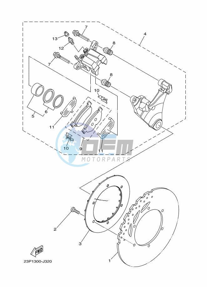 REAR BRAKE CALIPER