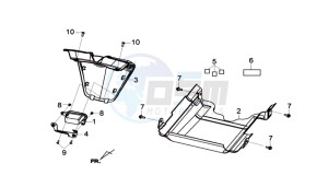 GTS 300I ABS L6 drawing REAR FENDER / INNER SHIELD