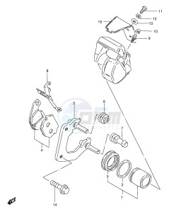 GS125 (E1) drawing FRONT CALIPERS (MODEL Z)