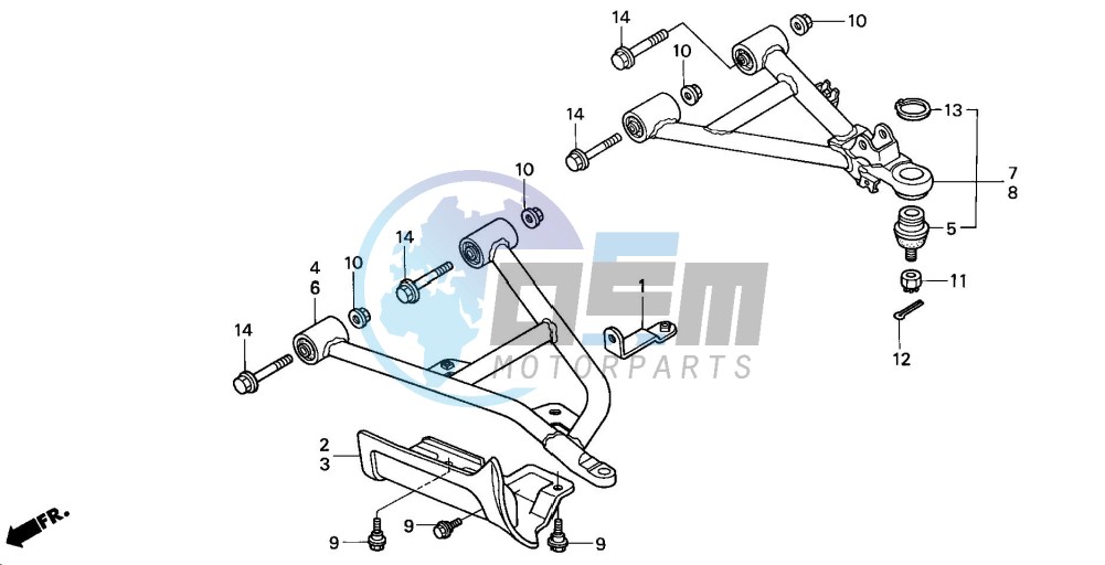 FRONT ARM (TRX350FM/FE)