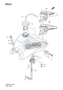 LT80 (P1) drawing FUEL TANK (MODEL K2 K3 K4)