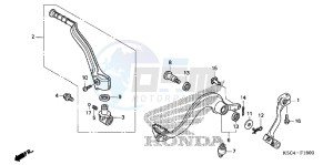 CRF250XB CRF250X ED drawing PEDAL/ KICK STARTER ARM