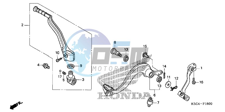 PEDAL/ KICK STARTER ARM