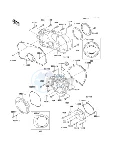 VN 750 A [VULCAN 750] (A20-A21) [VULCAN 750] drawing ENGINE COVER-- S- -