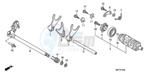 XL1000VA9 France - (F / ABS CMF) drawing GEARSHIFT DRUM