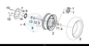 MAXSYM TL 500 (TL47W1-EU) (L9) drawing RR. WHEEL ASSY