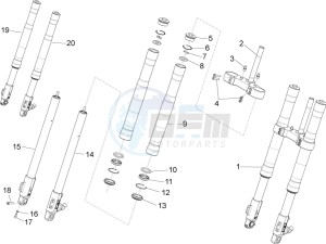 RS4 50 2t drawing Front fork Ming Xing