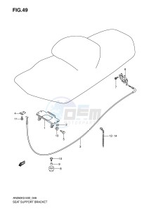 AN250 (E2) Burgman drawing SEAT SUPPORT BRACKET