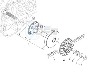 X7 125 ie Euro 3 drawing Driving pulley