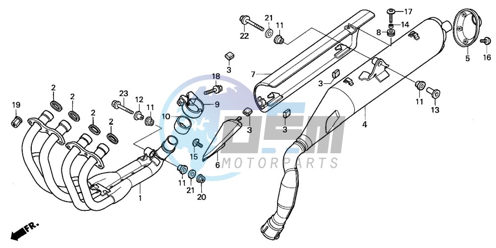 EXHAUST MUFFLER (CB600F3/4/5/6)