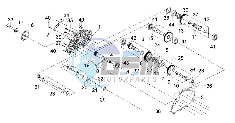 CRANKCASE - DRIVE SHAFT