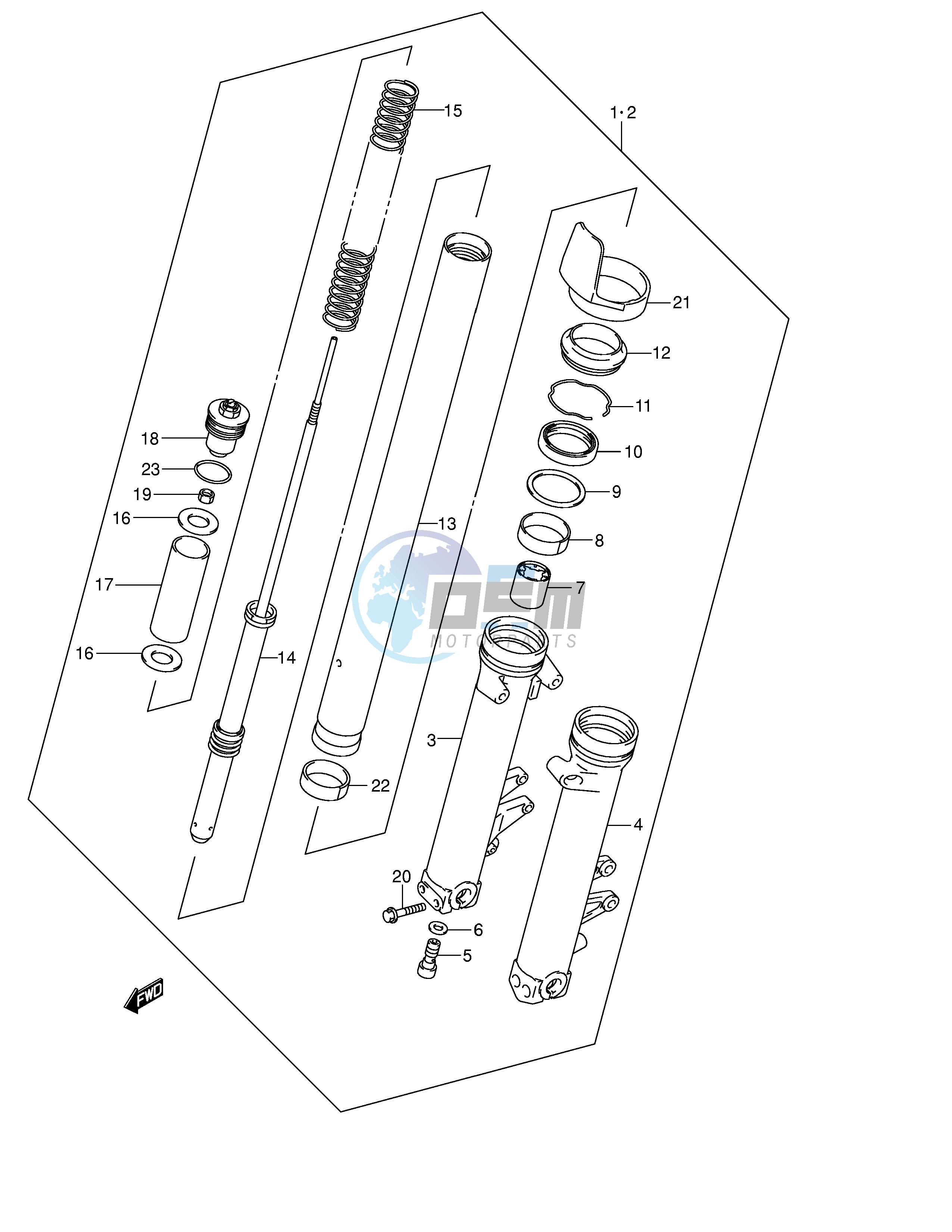 FRONT FORK DAMPER (MODEL K2 K3 K4)