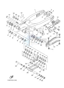 YZ125 (1SR9 1SRA 1SRB 1SRC 1SRC) drawing REAR ARM