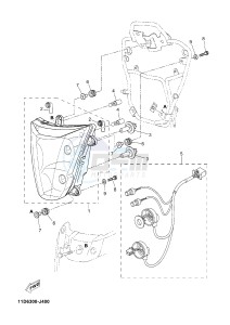 XTZ660Z TENERE (11D9) drawing HEADLIGHT