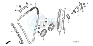 CB1300A9 UK - (E / ABS MKH MME TWO) drawing CAM CHAIN/TENSIONER