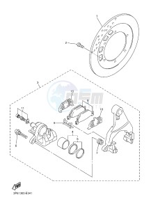 FJR1300AE FJR1300AS (1MD4 1MD5) drawing REAR BRAKE CALIPER