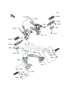 Z900 ABS ZR900BHF XX (EU ME A(FRICA) drawing Footrests