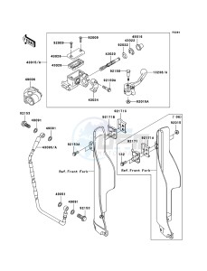 KX250 KX250R8F EU drawing Front Master Cylinder