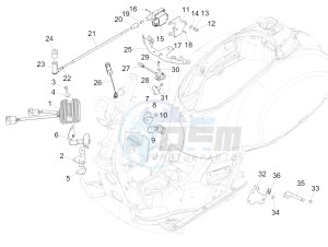 GTS 125 4T ie Super E3 (EMEA) (E, I) drawing Voltage Regulators - Electronic Control Units (ecu) - H.T. Coil