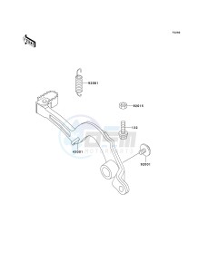 KX 500 E (E15-E16) drawing BRAKE PEDAL