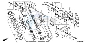 CRF250RD CRF250R Europe Direct - (ED) drawing REAR CUSHION