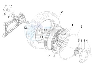 MP3 500 Sport (USA) USA drawing Rear Wheel