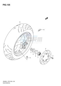 AN400 (E3-E28) Burgman drawing REAR WHEEL (AN400L1 E3)