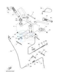 CW50N BOOSTER (2B7L 2B7M) drawing STEERING HANDLE & CABLE