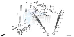 TRX500FPMD TRX500FPM Australia - (U) drawing CAMSHAFT/VALVE