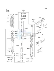 KZ 1000 P [POLICE 1000] (P20-P24) [POLICE 1000] drawing FRONT FORK-- P20- -