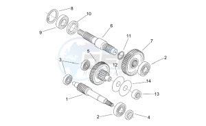 Scarabeo 100 (eng. Minarelli) drawing Transmission final drive