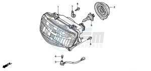 NT650V DEAUVILLE drawing HEADLIGHT