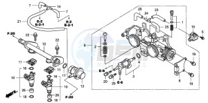 FJS600D SILVER WING drawing THROTTLE BODY