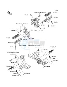 ZZR1400_ABS ZX1400FEF FR GB XX (EU ME A(FRICA) drawing Footrests