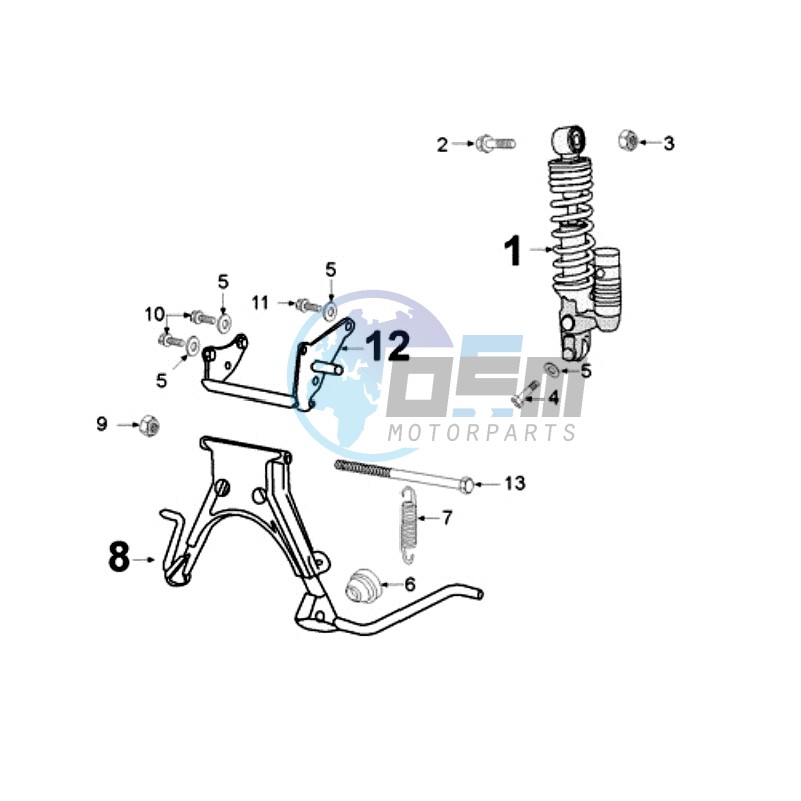 REAR SHOCK AND STAND