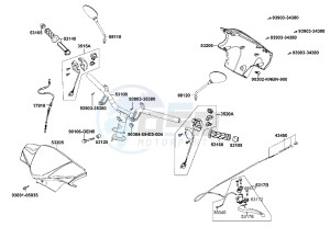 AGILITY 125cc drawing Handle Steering - Handle Cover