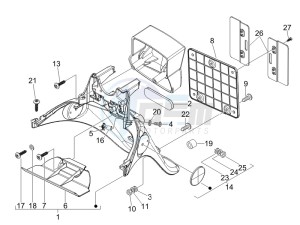 Fly 100 4t 2008 drawing Rear cover - Splash guard