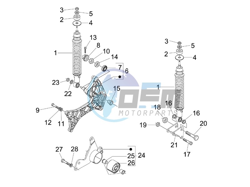 Rear suspension - Shock absorber - s