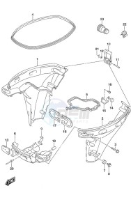 DF 9.9B drawing Side Cover Remote Control w/Power Tilt