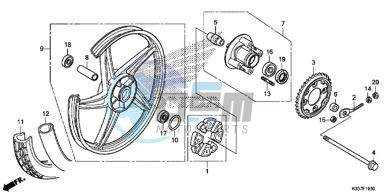 30 REAR WHEEL