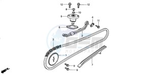 ANF125T drawing CAM CHAIN/TENSIONER