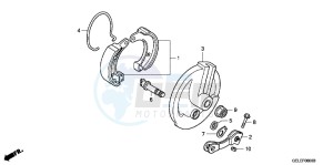 CRF50FB CRF50F ED drawing FRONT BRAKE PANEL