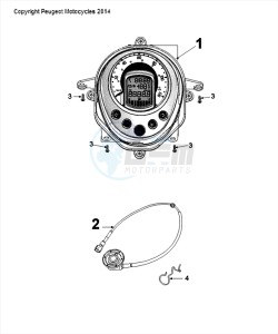 DJANGO 50 4T ALLURE drawing SPEEDOMETER